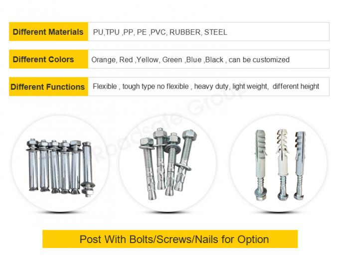Προειδοποιητικό οδικής ασφάλειας εξωτερικού 75cm ανθεκτικό πλαστικό ποστ προειδοποίησης κυκλοφορίας 8