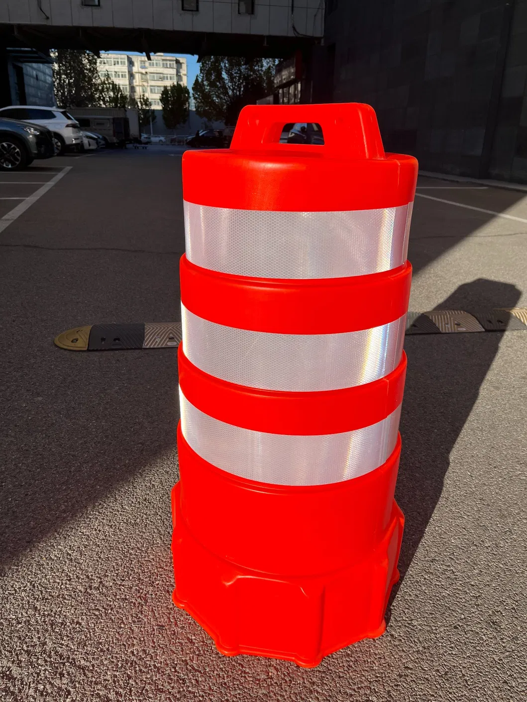 Οδική Ασφάλεια Ζεστό πώληση ΠΕ Τροχαίο τύμπανο Βαρέλια συντριβής Οδική Ασφάλεια Αντανάκλαση προειδοποιητικό βαρέλι 3