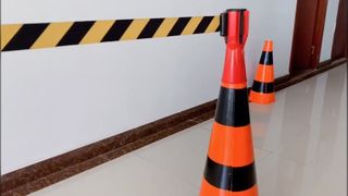 Ανώτατο όριο ζώνης κώνου κυκλοφορίας 5m 3m ανασυρόμενο φράγμα